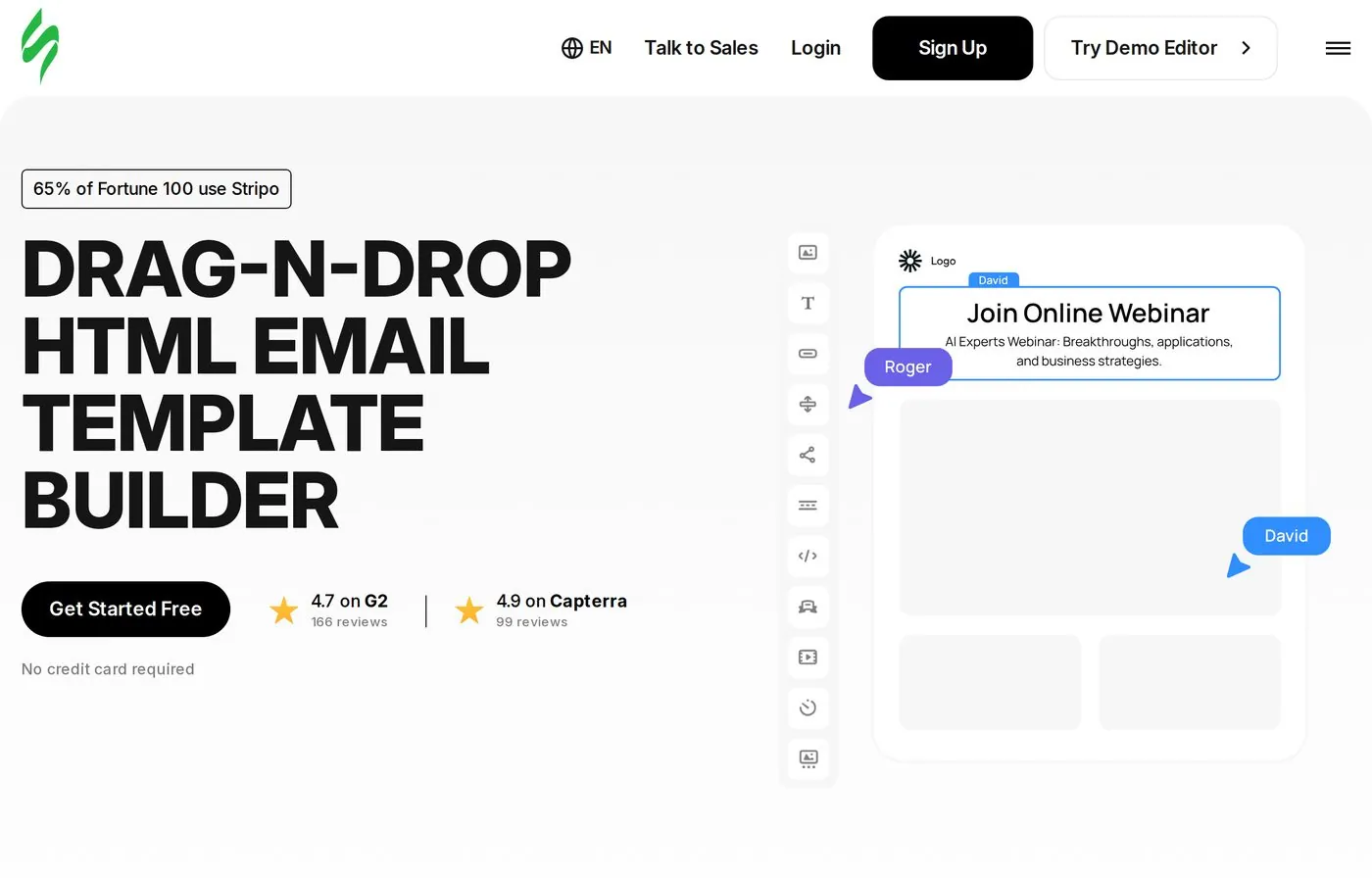 stripo homepage screenshot