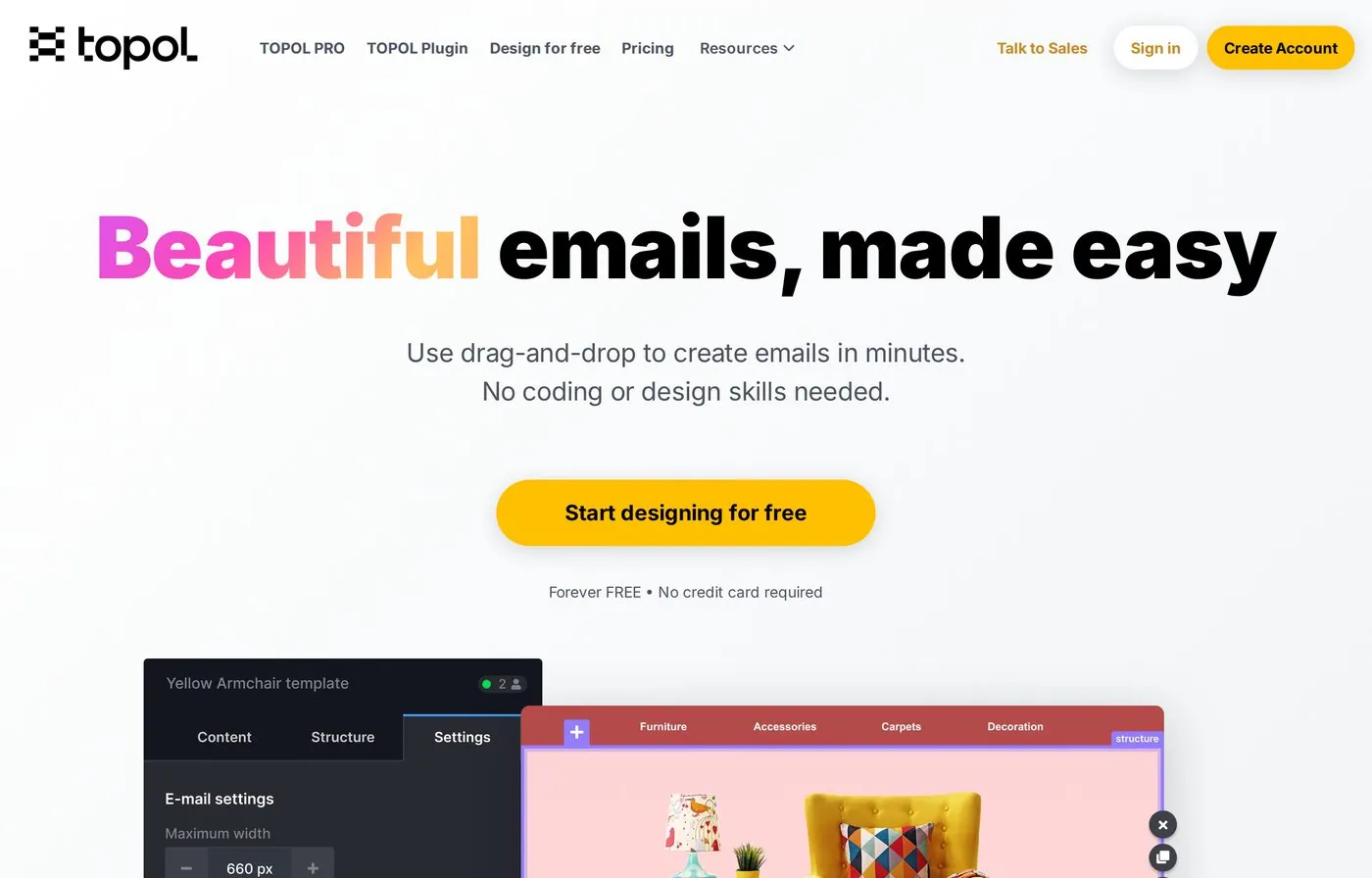 topol homepage screenshot